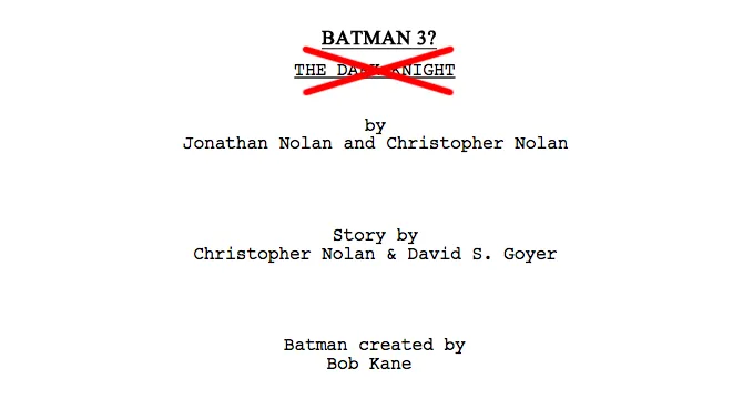 Batman 3: Still Scripting?